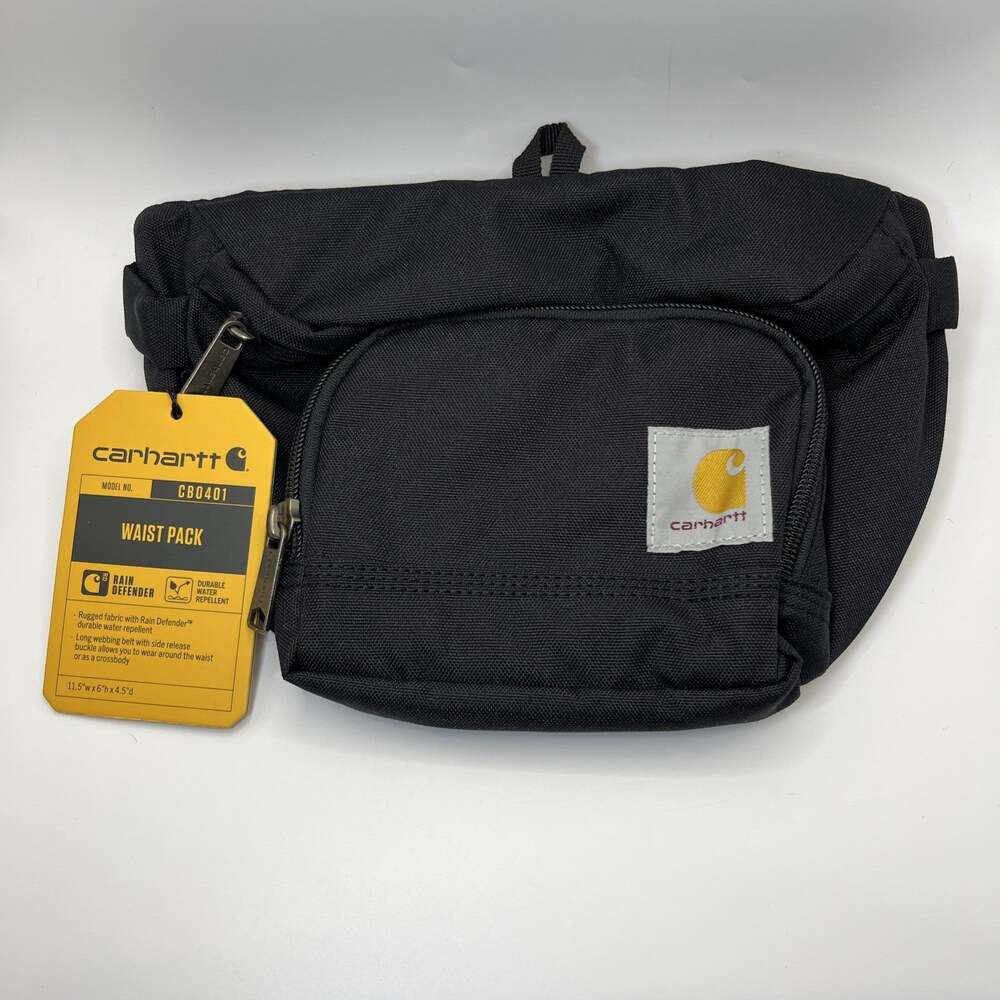 Carhartt Classic Waist Pack Black Rain Defender Crossbody Fanny CB0401 NWT